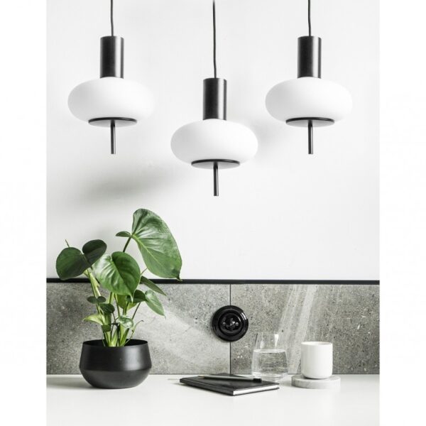 TORNI A 3L/3P Ummo lampa wisząca - Na okrągłej podsufitce - Czarny