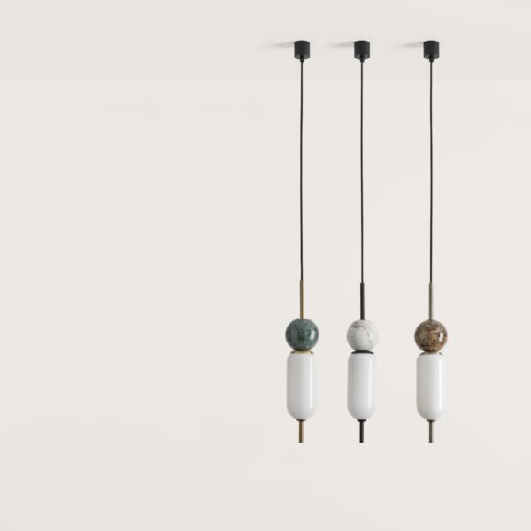 ANET Aromas del Campo 7 wariantów lampa wisząca - Brązowy metal- brązowy marmur
