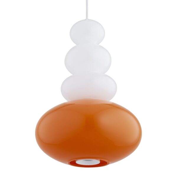 DIEGO Argon 5 kolorów modern lampa wisząca - Opal+pomarańczowy