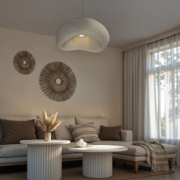 OSTIA Domeno LED lampa wisząca - 2 rozmiary żyrandol Japandi - 70cm